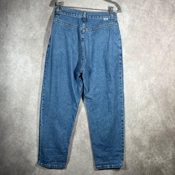 Vintage Lee Jeans Womens 10P‎ Blue Medium Wash Denim Tapered High Rise 90s Y2K - Picture 7 of 11